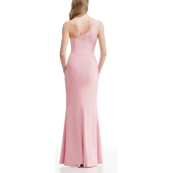 NEW Dress the Population Magdalynn Asymmetric One Shoulder Mermaid Gown Sz XS - Picture 3 of 7